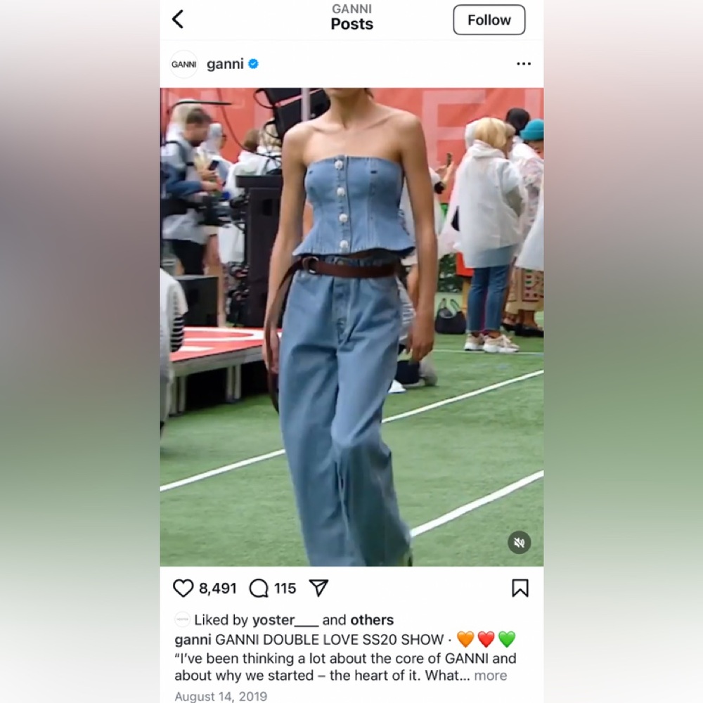 Ganni Denim Top